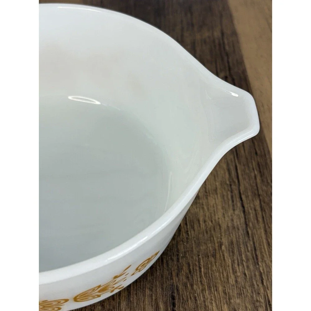 Pyrex Butterfly Gold 472 Casserole 1.5 Pt with Lid Vintage 1970s Bowl MINT - Picture 5 of 11